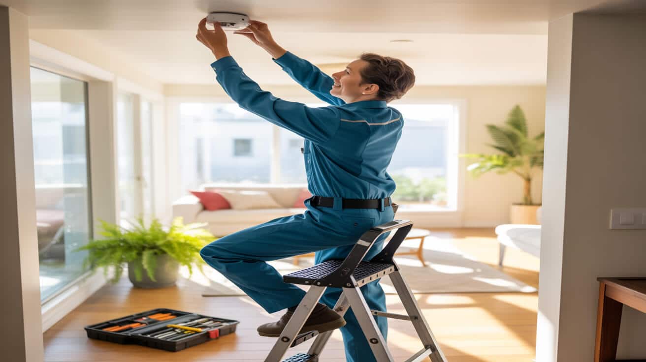 battery operated smoke alarm installation