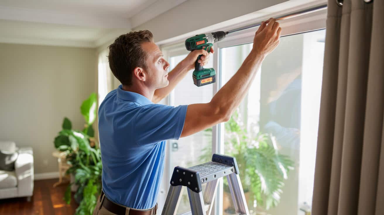 blinds curtain rail installation