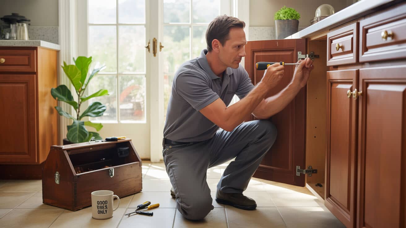 cabinet door rehinging for functionality