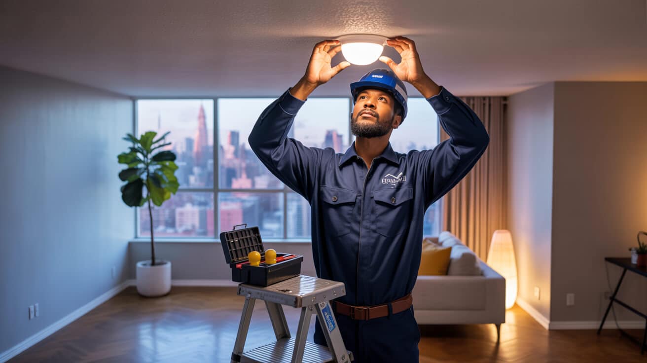 changing lightbulbs