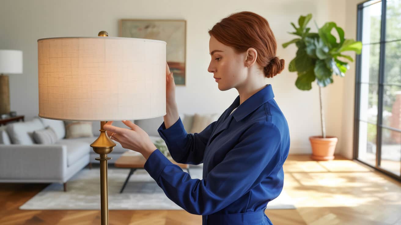 fitting lamp shades