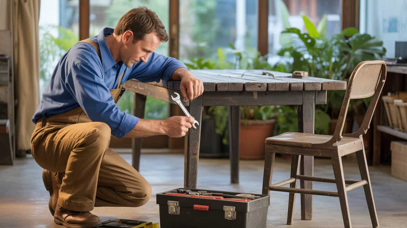 fixing wobbly tables chairs