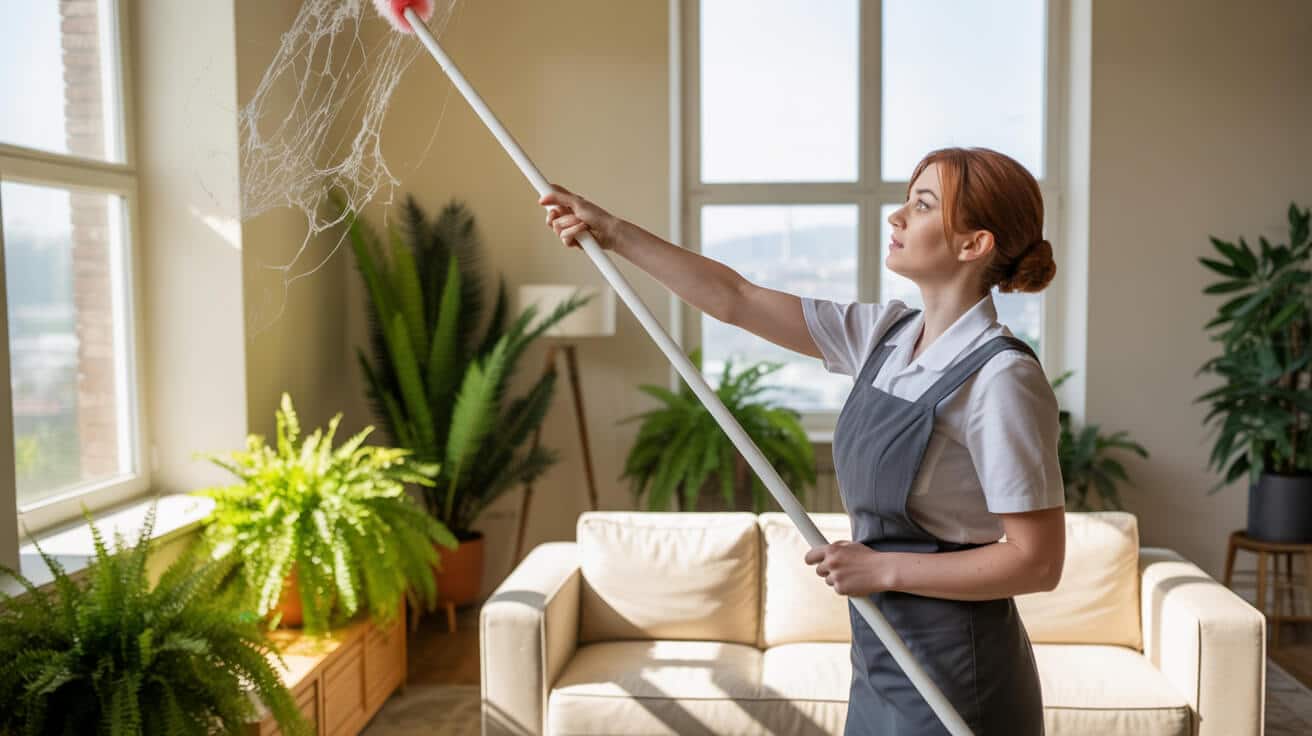 high dusting cobweb removal