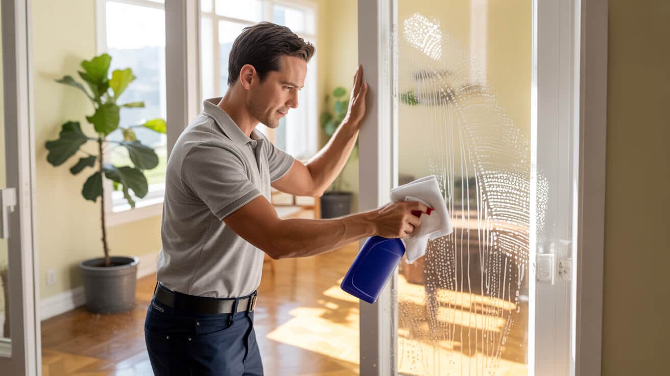 internal window frame cleaning