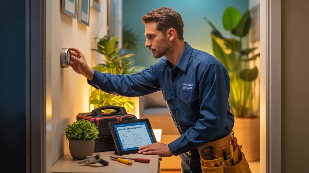 scheduled service checks for property upkeep