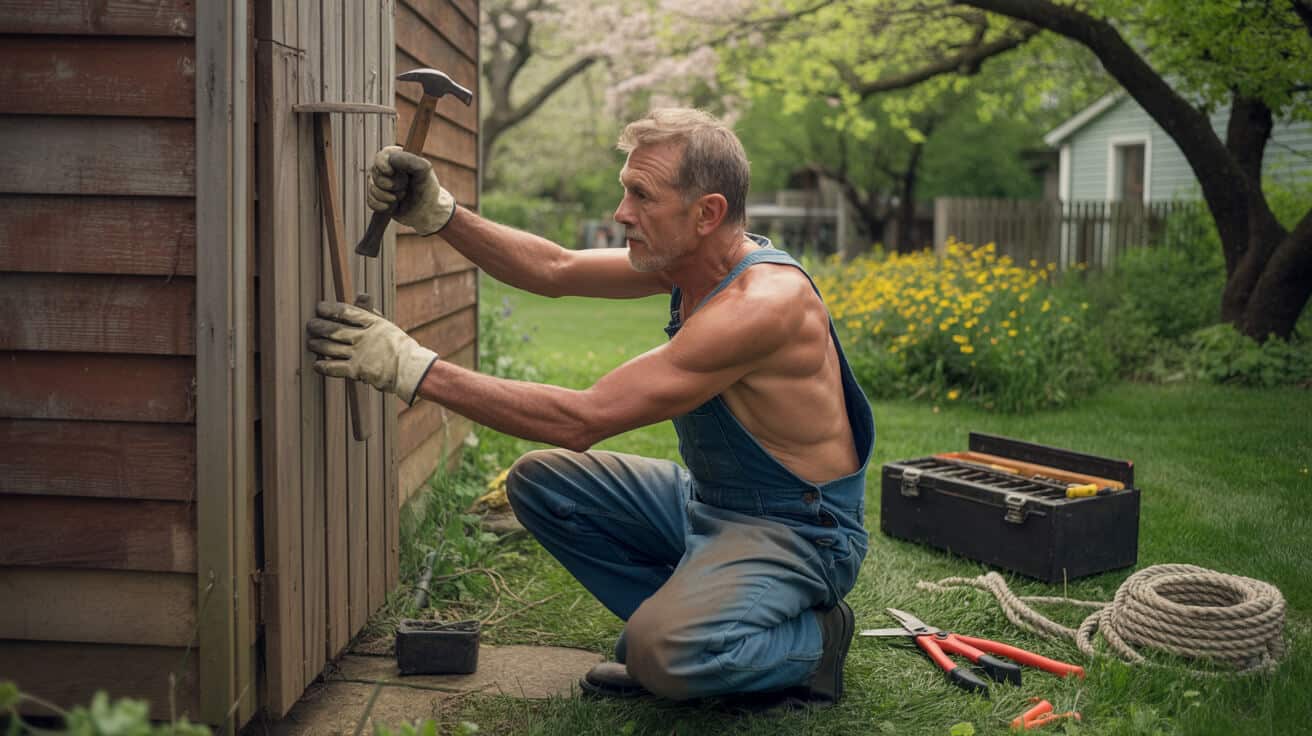shed repair for outdoor storage
