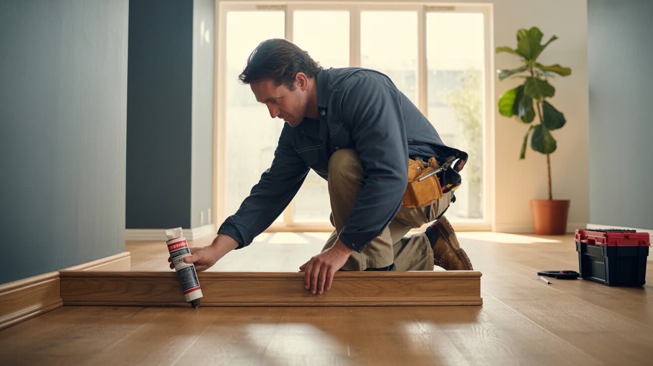 skirting board installation for finishing