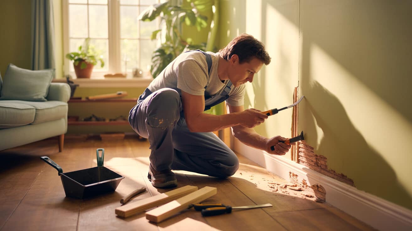 skirting board rot repair