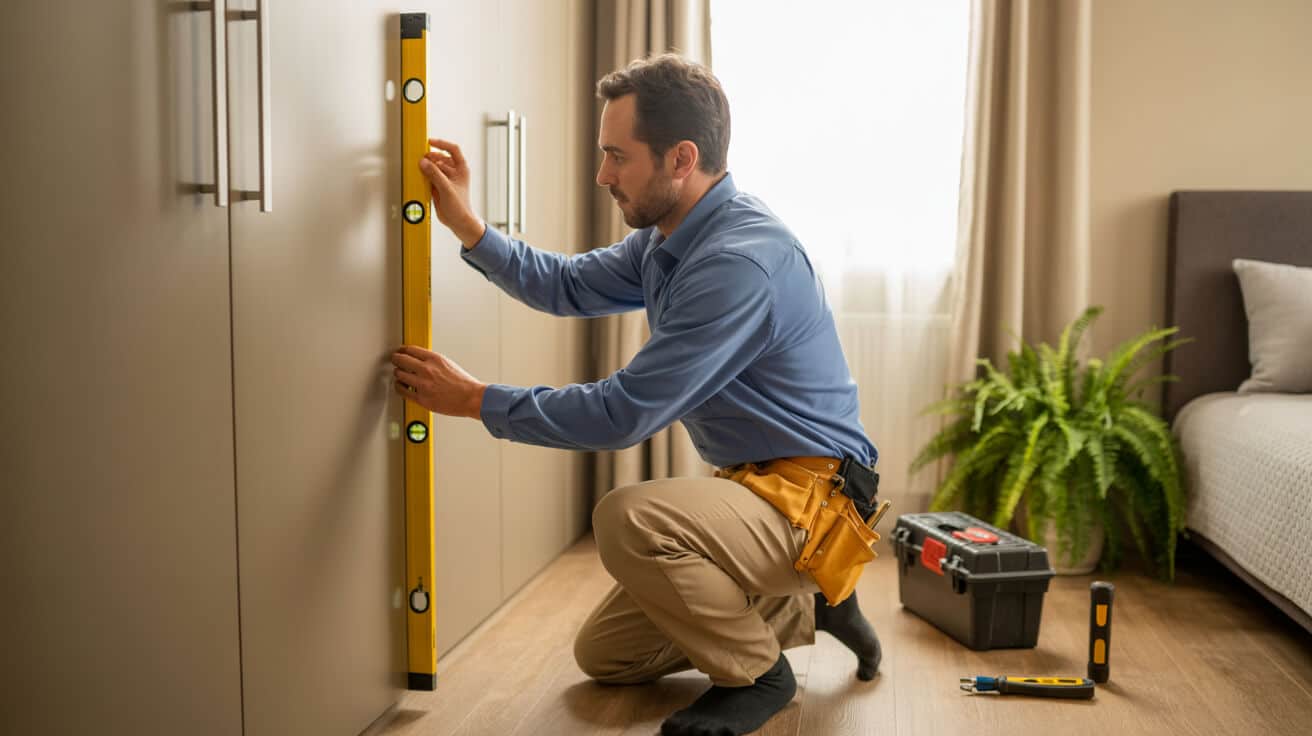 wardrobe cabinet door levelling