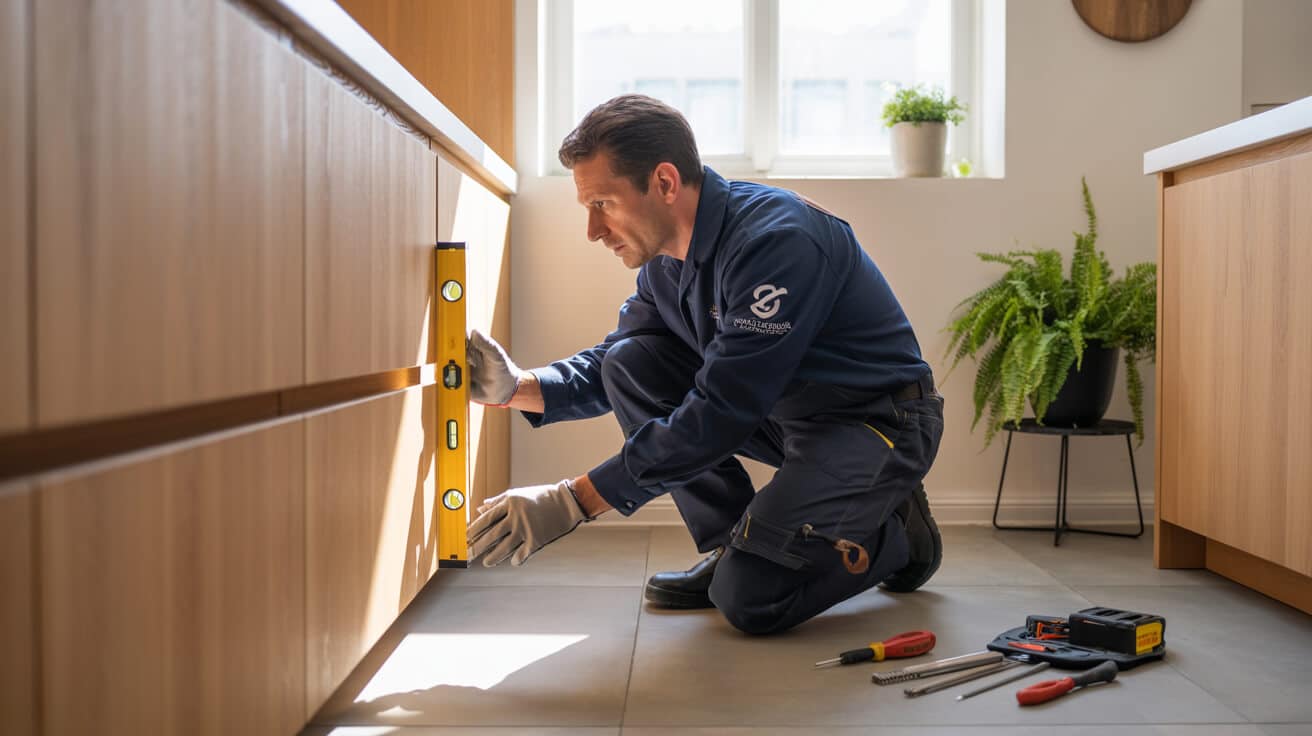 wardrobe and cabinet door levelling for usability